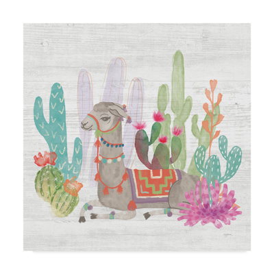 Tomy 'Lovely Llamas Cactus Love' Canvas Art