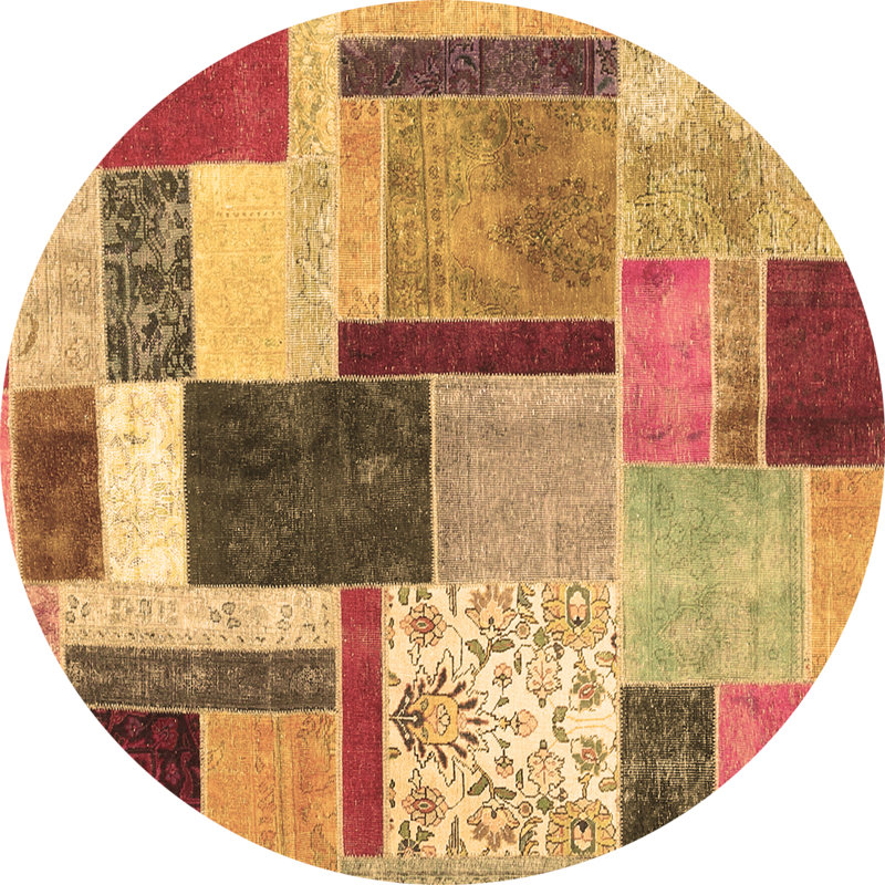 Patchwork Indoor Rug, Round 7'