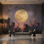 Rouleau de papier peint mural Cityscape Moon-876088692-876088693