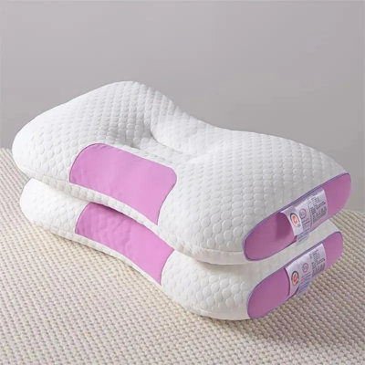 2-pack Knitted Spa Massage Neck Pillows – Ergonomic Cervical Support Pillow With Removable Cover, Adjustable Contour For Home, Office & Travel