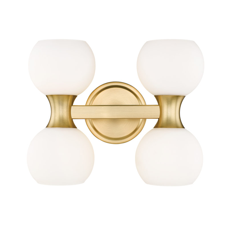 4 - Light Dimmable Vanity Light, Modern Gold