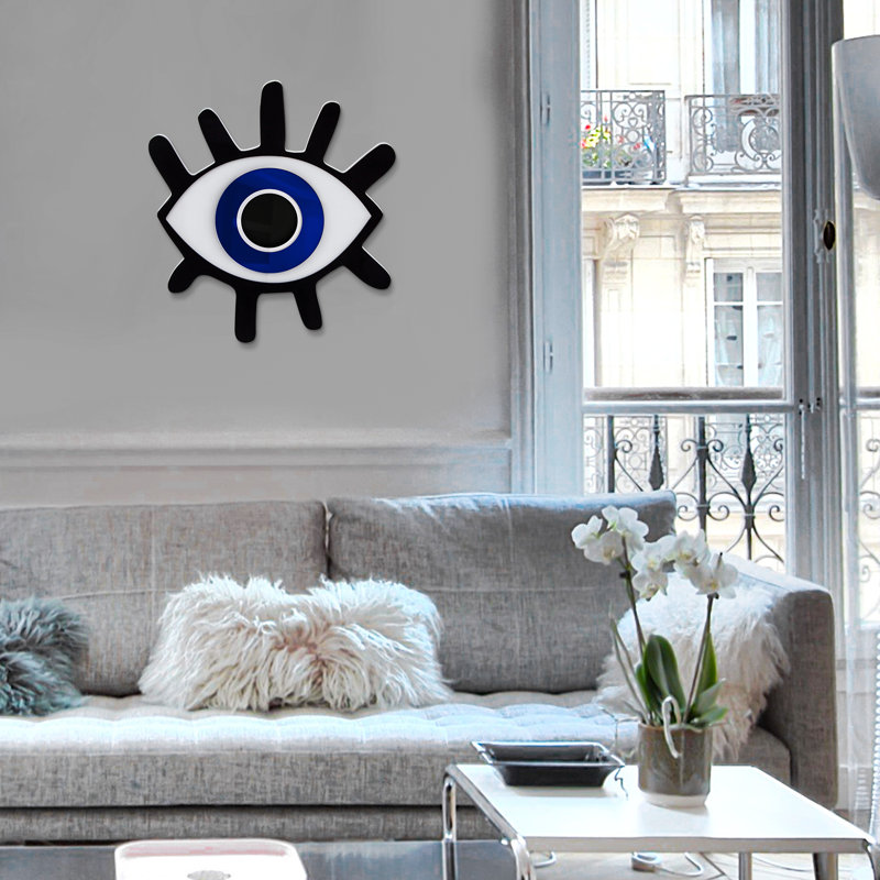 Suspension murale Lashed Evil Eye, H 18 po x l 20 po x P 1 po