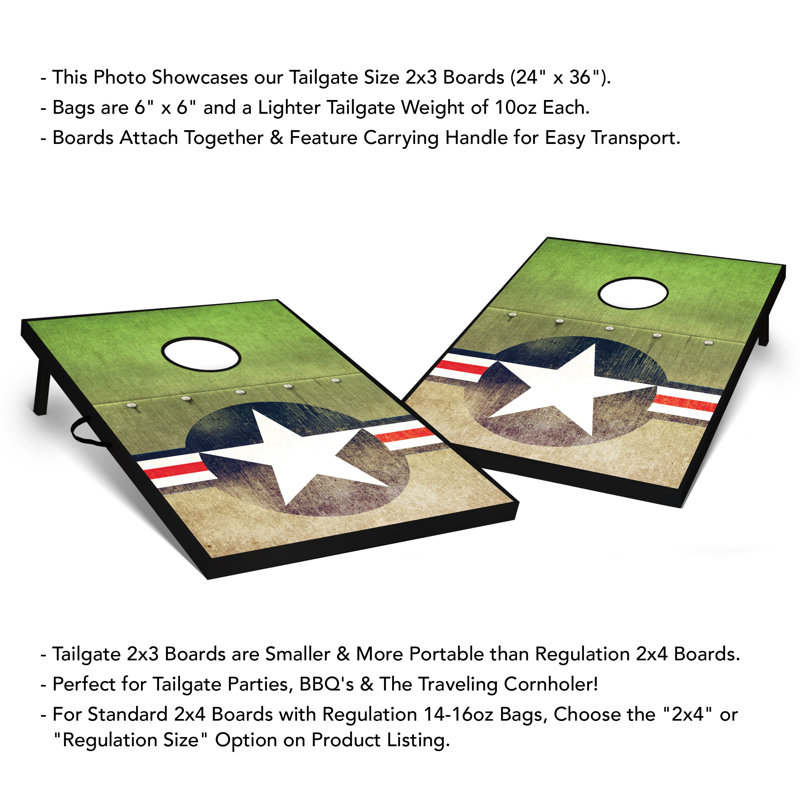 Ensemble de cornhole 2 'x 3' US Air Force