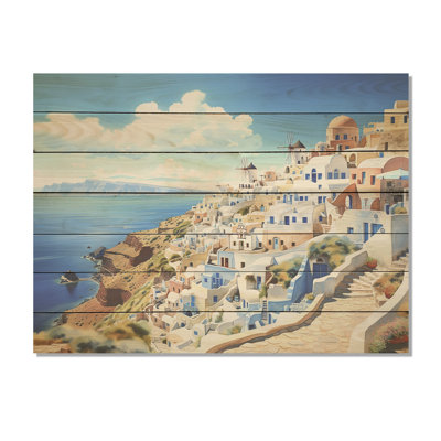 Bord de mer, rêve en Grèce 5 - Grèce sur bois