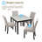 5-Piece Dining Set with Concrete-Effect Tabletop