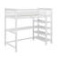Lit mezzanine en bois massif avec bureau, lit mezzanine avec 4 tablettes de rangement-972167704