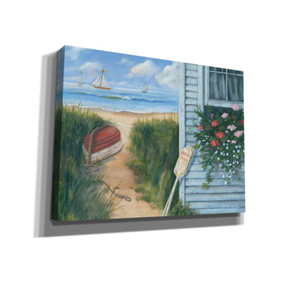«Beach Cottage I» par Pam Britton, reproduction d'art sur toile tendue