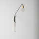 Vigo Single Light Steel Dimmable Plug-in Swing Arm Sconce