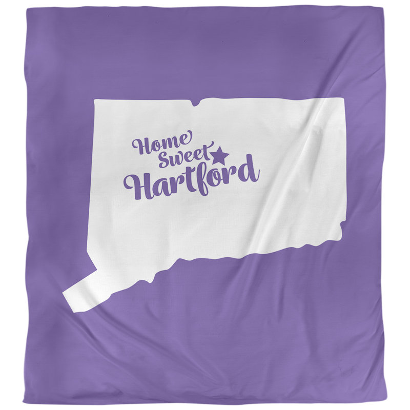 Housse de couette hartford connecticut, Housse de couette pour très grand lit, Mauve, Microfibre