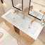 Ensemble de meuble-lavabo mural double avec plateau en résine 47,6 po Diemo