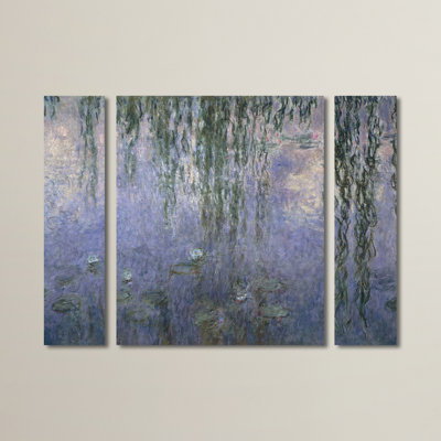 " Water Lilies 1840-1926 " by Claude Monet 3 - Pieces