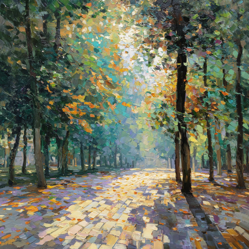 Golden Canopy Walk Wrapped Canvas Wall Art, 30"H x 30"W x 1.5"D