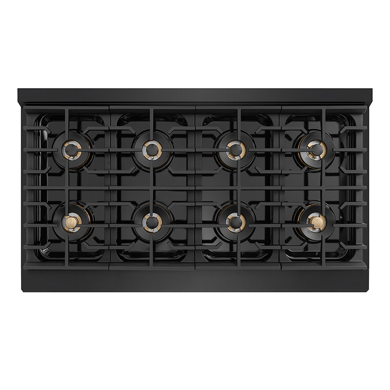 ZLINE 48 in. Paramount Dual Fuel Range with 8 Burner DuoPro Cooktop & Dual Ovens in Stainless Steel, Black Stainless Steel