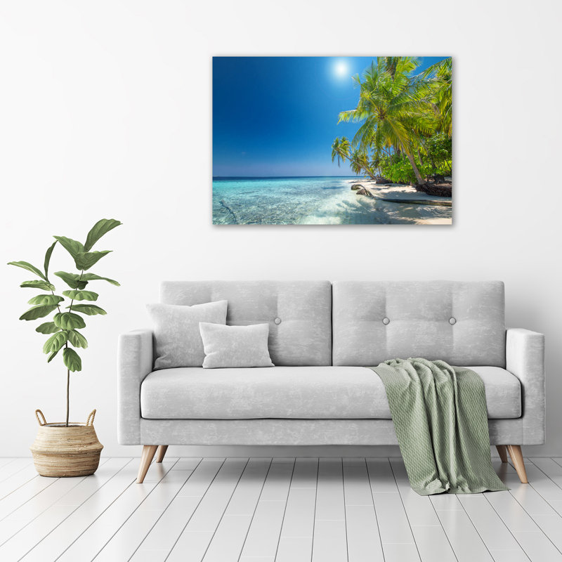 Maldives Beach - Wrapped Canvas Print