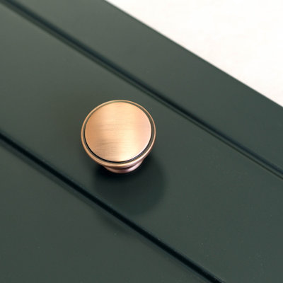 38mm Brushed Antique Copper Flat-Top Knob