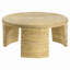 Table basse ronde en rotin naturel tissé