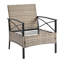 Mobilier de patio saisonnier: 4 pe avec table d'extérieur en métal noir: 4 et coussins