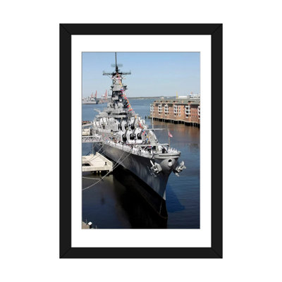 " The Decommissioned US Navy Battleship, USS Wisconsin, Berthed To The Pier " by Stocktrek Images