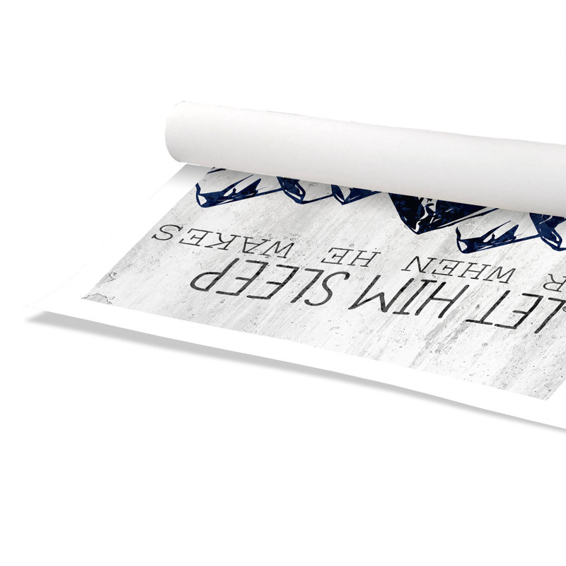 «Rolled Let him», impression sur papier, H 40 po x l 28 po x P 1 po