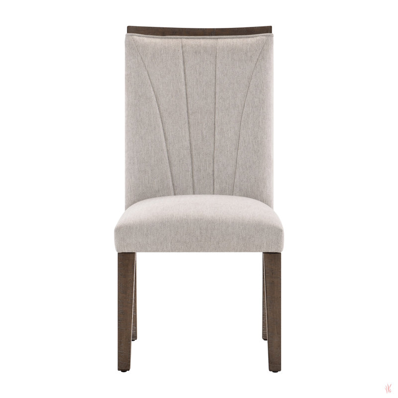 Ensemble de 2 chaises d'appoint de salle à manger de style contemporain, finition en bois brun