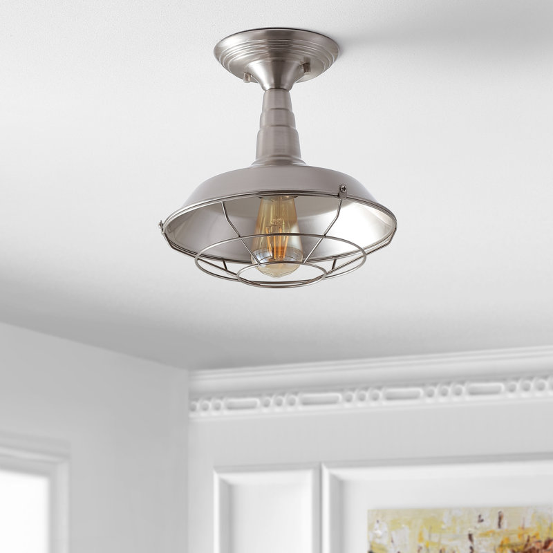 Saldana Semi Flush Mount, Brushed Nickel