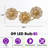 8" Boho Handwoven Raffia Rope LED Floral Wall Sconce, Distressed Gold Metal Decorative Wall Light For Bedroom, Living Room, Hallway