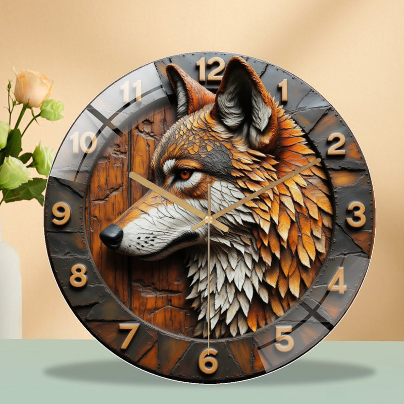 Horloge murale en bois 12 po