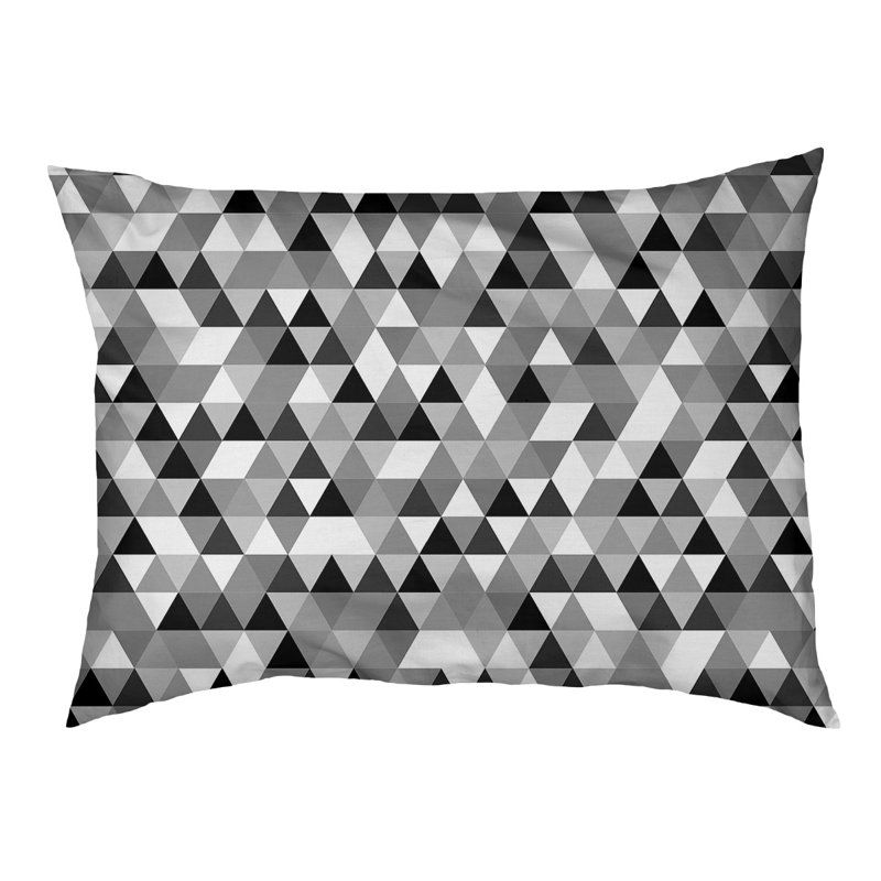 Coussin d’extérieur triangle Campion, Grand (l 42,5 po x P 32,5 po x H 14 po), Noir