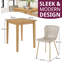 Langdon 2 - Person Rubberwood Solid Wood Dining Set