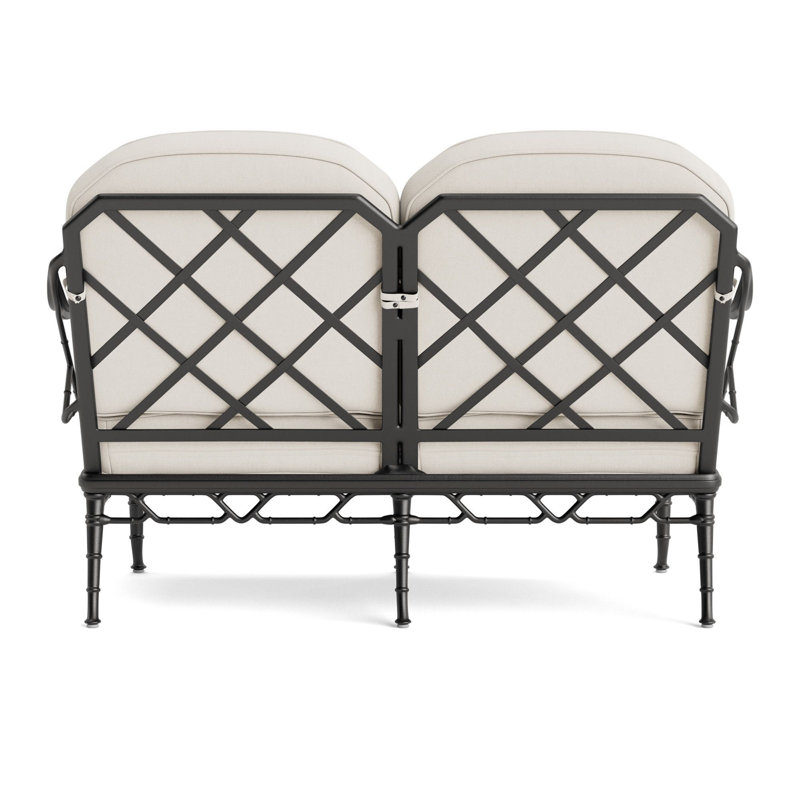Calcutta Outdoor 2 - Seat Loveseat, Fusion Natural, Textured Pewter