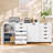 Cambrie 31" Wide Lateral File Cabinet with Lockable Wheels, Wood Printer Cabinet for Home Office, White Filing Cabinet with Adjustable Shelf-731186817