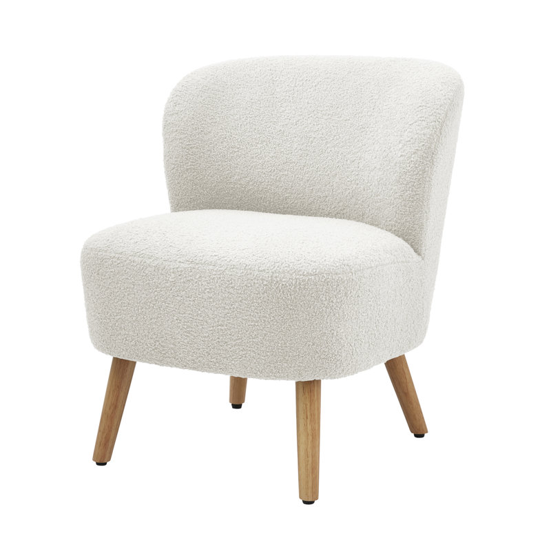 Upholstered Side Chair, Beige Teddy