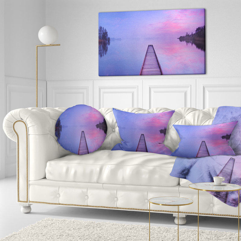 Coussin Bridge Jetty in a Dawn Lake, Rectangle, 12 po x 20 po