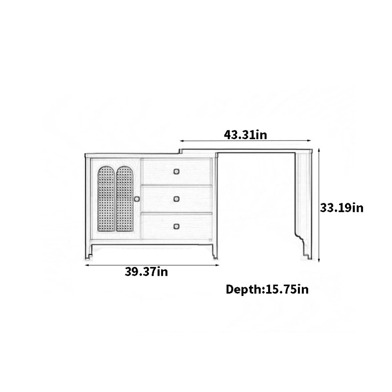 Multifunctional Solid Wood Dresser