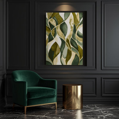 Abstrait aquarelle, art mural beige sur toile 94