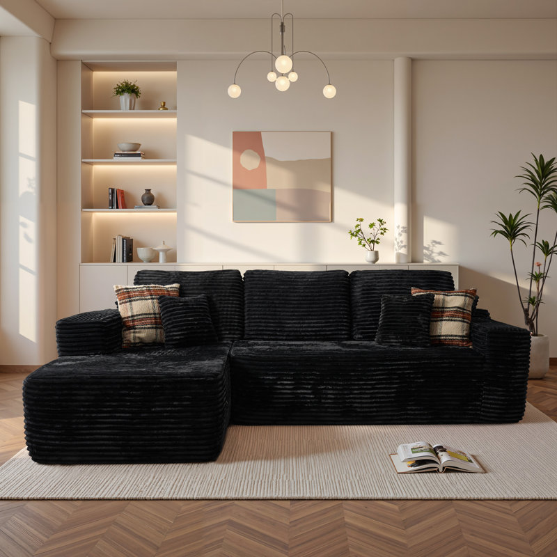 Sabit Boneless 2 - Piece Free Combination Sectional-No Assembly Required Compression Sofa, Left Hand Facing