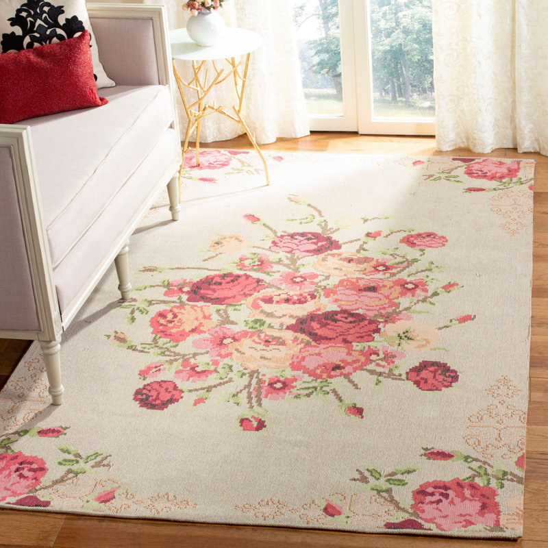 Mehvish Vintage Performance Floral Rug, Rectangle 4' x 6'