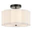 Plafonnier semi-encastré en tissu 3 lumières Tekamah-59518743-59518740