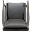 Fauteuil d'appoint en cuir véritable Caigan Abbyton