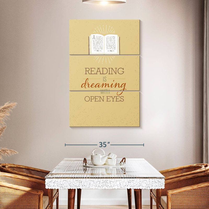 Tergel Reading Dreaming Quote, 32" H x 20" W