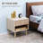 Bedroom Nightstand Set of 2, Side Table with Storage Shelf, Drawer