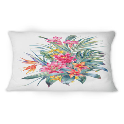 Coussin Bouquet Of Tropical Red Flowers