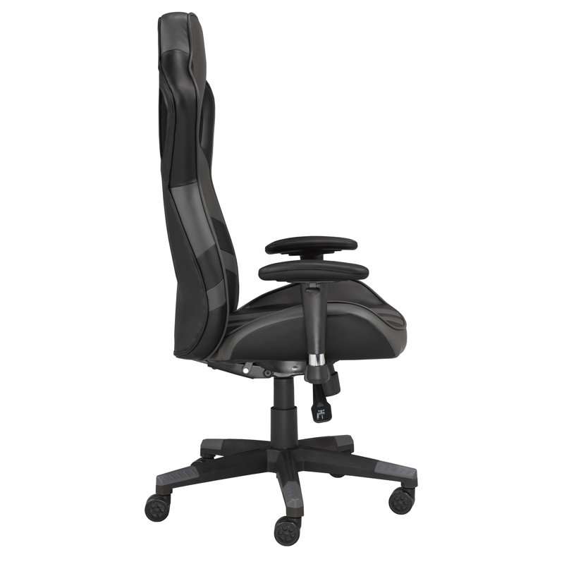 Fauteuil de jeu PC et de course, Gris