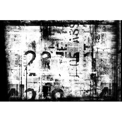 Urban Cyber Punk Monochrome by Zenobillis - Wrapped Canvas Print
