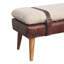 Banc en bois massif avec garniture cloutée-1441416903