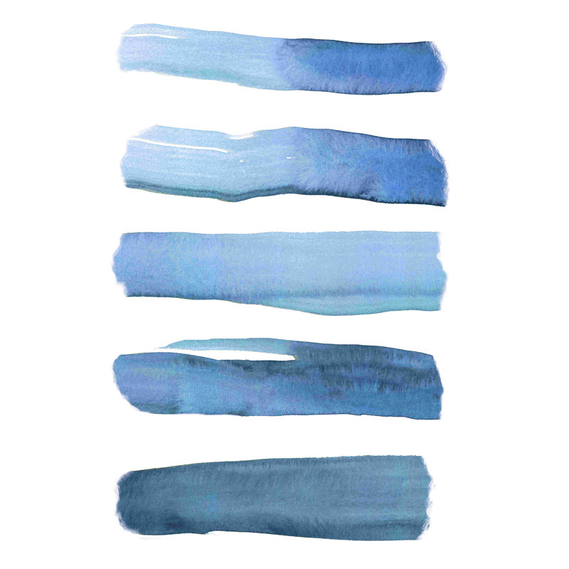 Rayures bleu marine - peinture sur toile tendue, H 12 po x l 8 po