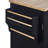 Rolling Kitchen Island With Storage, Rubber Wood Top, 3 Drawers, 2 Slide-Out Shelves, And Internal Racks, On Wheels-1334067401