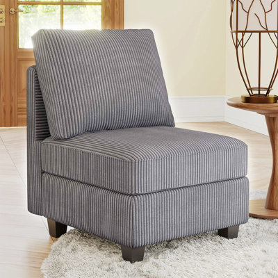 Fauteuil en velours côtelé Vevey