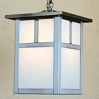 Hylan Outdoor Hanging Lantern, 14.38" H x 10" W / Empty, Pewter, White Opalescent