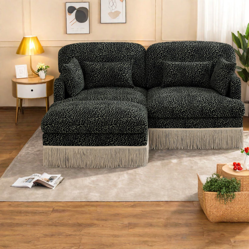 Canapés profonds Chenille Modulaire Leopard Modern Living Home